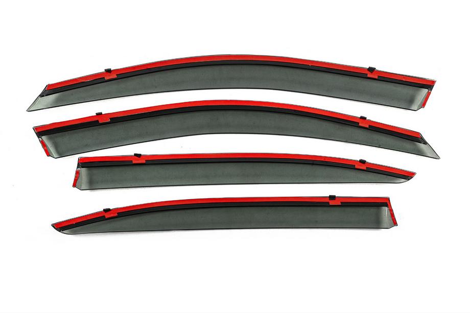 Skoda Octavia II A5 2010-2013 Deflectoare geamuri cu ornament cromat Niken Luxury (SD, 4 buc) Foto 4