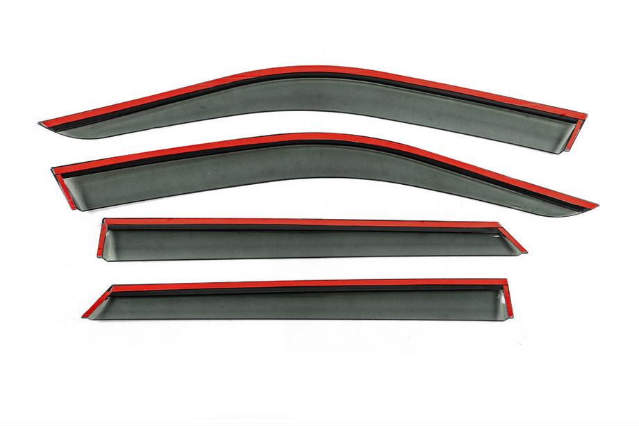 Skoda Fabia 2014-2021 Deflectoare geamuri cu ornament cromat Niken Luxury (HB, 4 buc) Foto 3