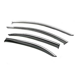 Deflectoare geamuri cu ornament cromat Niken Luxury (4 buc) Skoda Rapid 2012-2019 foto 4
