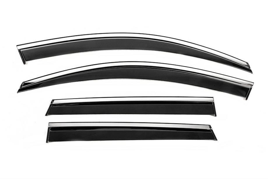 Skoda Karoq 2018- Deflectoare geam cu ornamente cromate Niken Luxury (2018-2022, 4 buc) Image