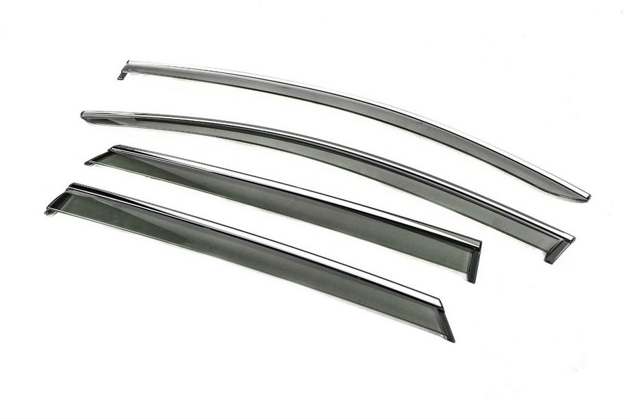 Toyota bZ4X 2022- Deflectoare geamuri cu ornament cromat Niken Luxury (4 buc) Foto 2