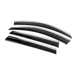 Deflectoare geamuri cu ornament cromat Niken Luxury (4 buc, Long) Toyota Rav 4 2006-2013 foto 2