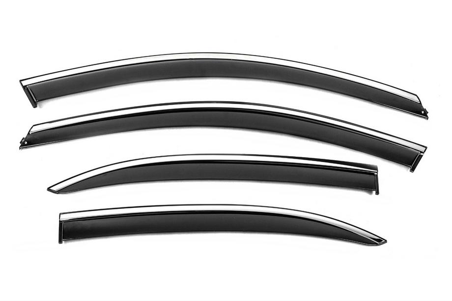 Volkswagen Jetta 2011-2018 Deflectoare geamuri cu ornament cromat Niken Luxury (EU, 4 buc) Foto 1