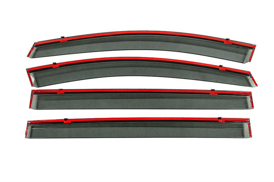 Volkswagen Sharan 2010-2023 Deflectoare geamuri cu ornament cromat Niken Luxury (4 buc) Foto 3
