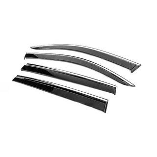 Deflectoare geamuri cu ornament cromat Niken Luxury (4 buc) foto 2