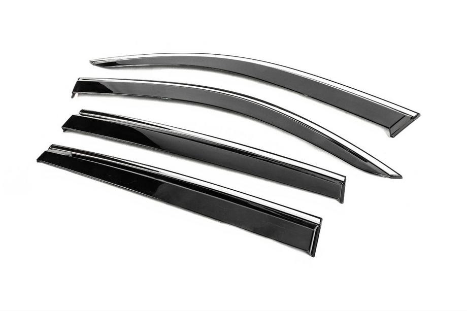 Volkswagen Tiguan 2016-2023 Deflectoare geamuri cu ornament cromat Niken Luxury (4 buc) Foto 2