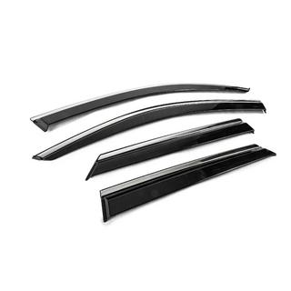 Deflectoare geamuri cu ornament cromat Niken Luxury (4 buc) foto 3