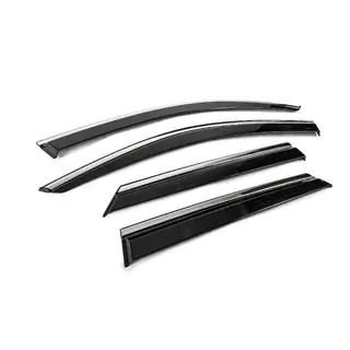 Deflectoare geamuri cu ornament cromat Niken Luxury (4 buc) foto 3
