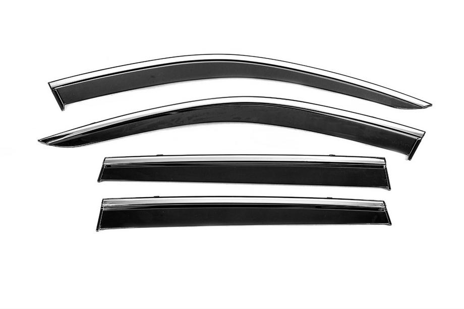 Volvo XC90 2015- Deflectoare geamuri cu ornament cromat Niken Luxury (4 buc) Foto 1