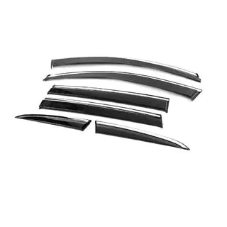 Deflectoare geamuri cu ornament cromat Niken Luxury (6 buc) foto 2