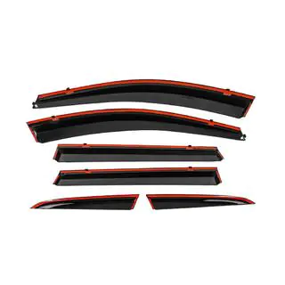 Deflectoare geamuri cu ornament cromat Niken Luxury (6 buc) foto 3