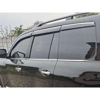 Deflectoare geamuri cu ornamente cromate Niken Luxury (2008-2015, 6 buc) Lexus LX570/450d 2008-2022 foto 3