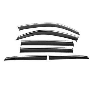 Deflectoare geamuri cu ornamente cromate Niken Luxury (2008-2015, 6 buc) foto 2