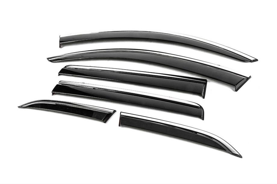 Mitsubishi Outlander 2012-2021 Deflectoare geamuri cu ornament cromat Niken Luxury (6 buc) Foto 2
