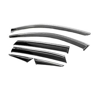 Deflectoare geamuri cu ornament cromat Niken Luxury (6 buc) Nissan Qashqai 2021- foto 2