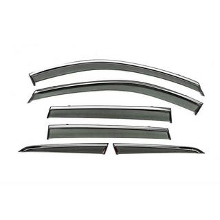 Deflectoare geam cu ornament cromat Niken Luxury (Pentru X-trail, 6 buc) Nissan X-trail T33/Rogue 2022- foto 1