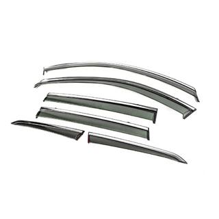 Deflectoare geam cu ornament cromat Niken Luxury (Pentru X-trail, 6 buc) Nissan X-trail T33/Rogue 2022- foto 2