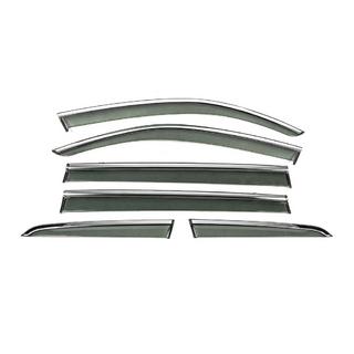 Deflectoare geamuri cu ornament cromat Niken Luxury (6 buc) foto 2