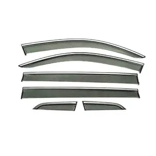 Deflectoare geamuri cu ornament cromat Niken Luxury (Lung, 6 buc)