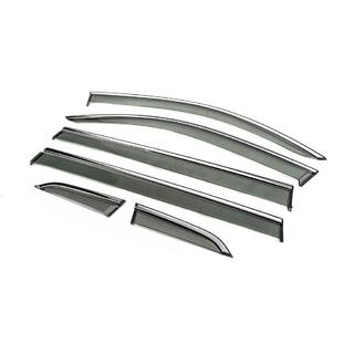 Deflectoare geamuri cu ornament cromat Niken Luxury (Lung, 6 buc) foto 2