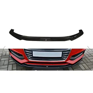 Prelungire lip frontala DPT V-1 (pentru S-Line, 2015-2019, negru lucios) Audi A4 B9 2015-2024 foto 2