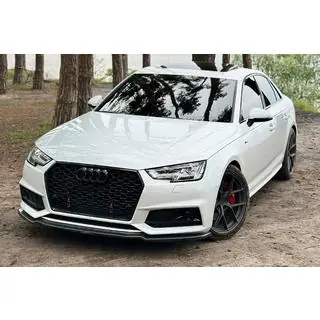 Prelungire lip frontala DPT V-1 (pentru S-Line, 2015-2019, negru lucios) Audi A4 B9 2015-2024 foto 1