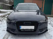 Audi A6 C7 2011-2017 Lip frontal DPT V-2 (pentru S-Line, 2011-2015) (negru lucios) foto 1