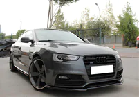 Audi A6 C7 2011-2017 Lip frontal DPT V-2 (pentru S-Line, 2011-2015) (negru lucios) foto 3