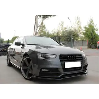 Lip frontal DPT V-2 (pentru S-Line, 2011-2015) (negru lucios) Audi A6 C7 2011-2017 foto 3