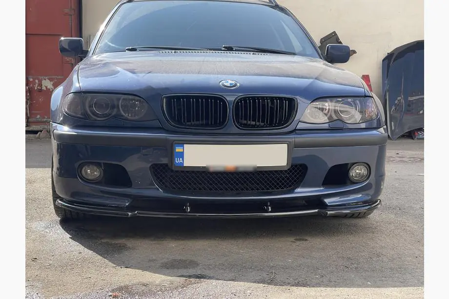 BMW 3 Series E46 1998-2006 Lip fata DPT V-1 (Pentru M Sport, Negru Lucios) Image