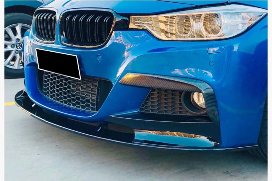 BMW 3 Series F30/F31 2012-2019 Lip frontal DPT (pentru M Performance, negru lucios) Foto 1