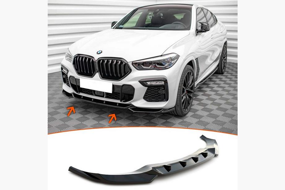 BMW X6 G06 2019–2027 Splitter fata DPT V-1 (Pentru M, Negru Lucios) Foto 2