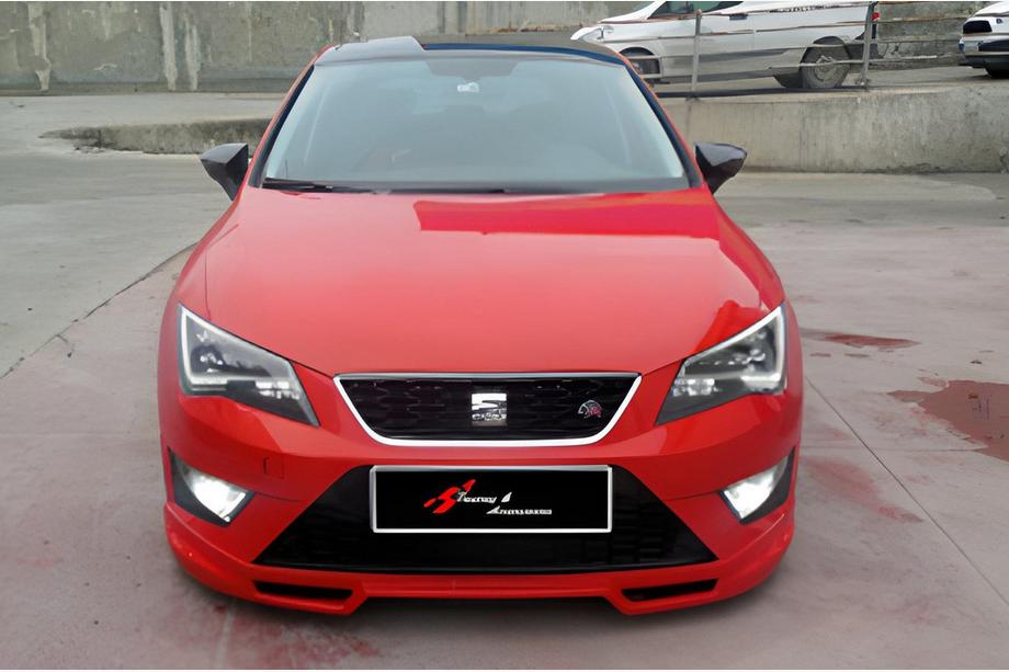 Seat Leon 2013-2020 Lip fata DPT V-4 (2013-2016, Negru Lucios) Foto 1
