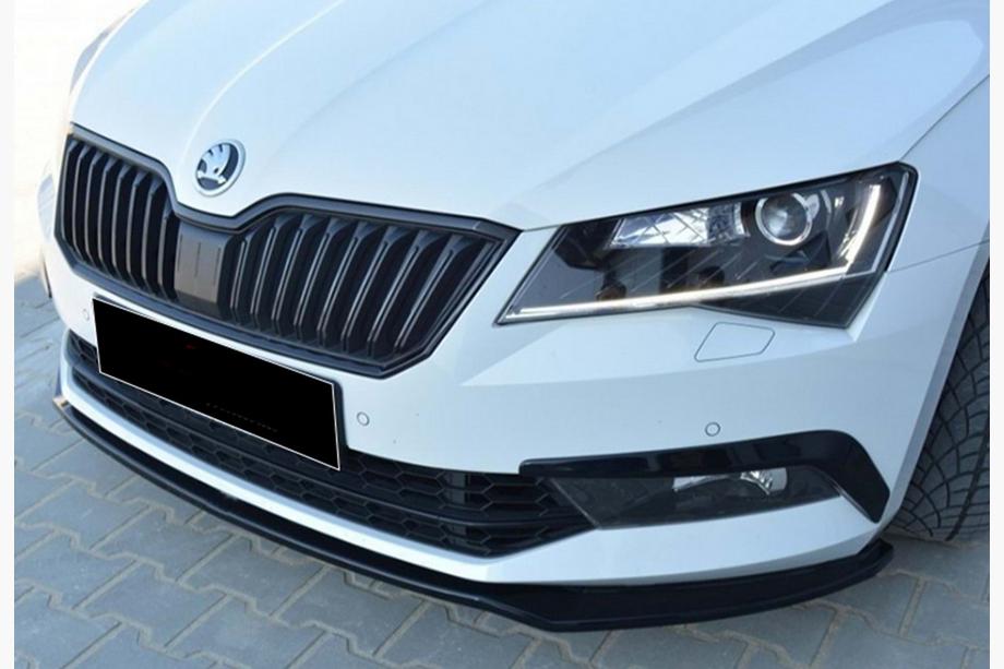 Skoda Superb 2015-2024 Lip fata DPT V-2 (2015-2020, Negru Lucios) Foto 2