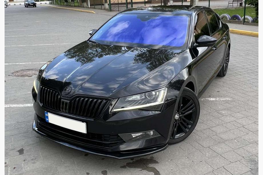 Skoda Superb 2015-2024 Lip fata DPT V-2 (2015-2020, Negru Lucios) Foto 15