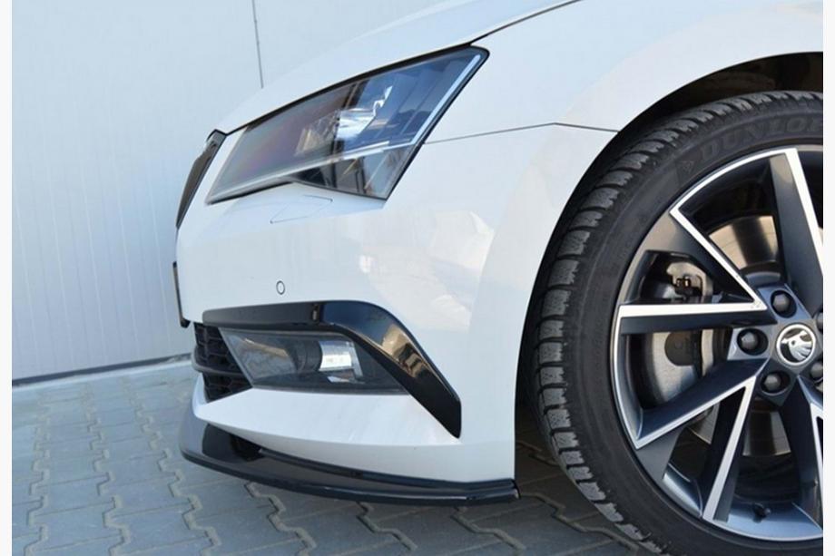 Skoda Superb 2015-2024 Lip fata bara DPT V-4 (2015-2020, Negru Lucios) Foto 3