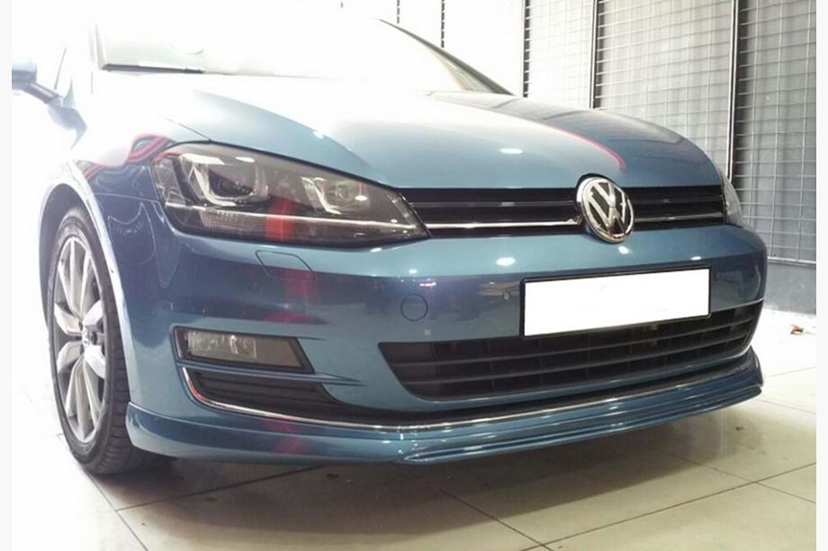 Volkswagen Golf 7/E-Golf 2012-2020 Lip fata DPT V-2 (pentru bara originala, 2012-2017, negru lucios) Foto 1