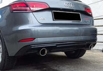Audi A3 2012-2020 Difuzor spate DPT (HB, 2017-2020, negru lucios) foto 3