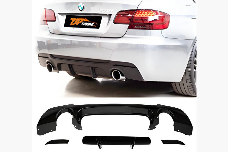 BMW 3 Series E92/E93 2006–2013 Difuzor Spate DPT (pentru E92 M-Sport, Negru Lucios) Image