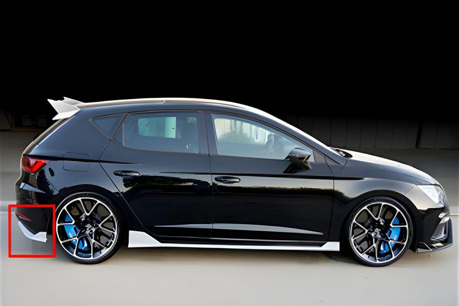 Seat Leon 2013-2020 Difuzor Spate DPT V-2 (2013-2016, Negru Lucios) Image
