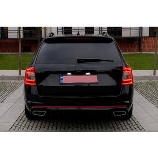 Difuzor spate DPT V-2 (LB/SW, negru lucios) Skoda Octavia III A7 2013-2019 foto 3