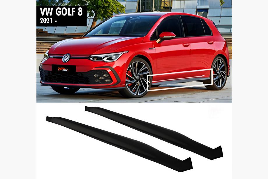 Volkswagen Golf 8 2019- Praguri Laterale DPT V-2 (Negru Lucios) Foto 1