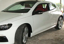 Volkswagen Scirocco 2008-2017 Praguri Laterale DPT V-1 (Negru Lucios) foto 4