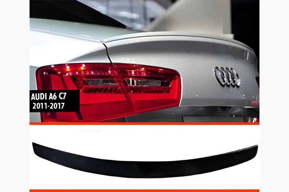 Audi A6 C7 2011-2017 Eleron spate DPT V1 (Sedan, negru lucios) Image