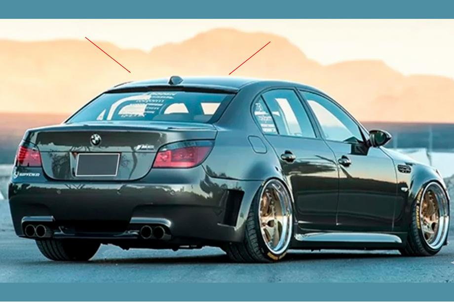 BMW 5 Series E60/E61 2003-2010 Spoiler Spate DPT V-2 (Negru Lucios) Image