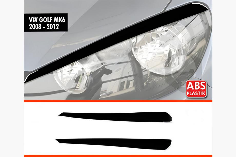 Volkswagen Golf 6 2008-2014 Sprancene Faruri DPT (2buc, Negru Lucios) Foto 1