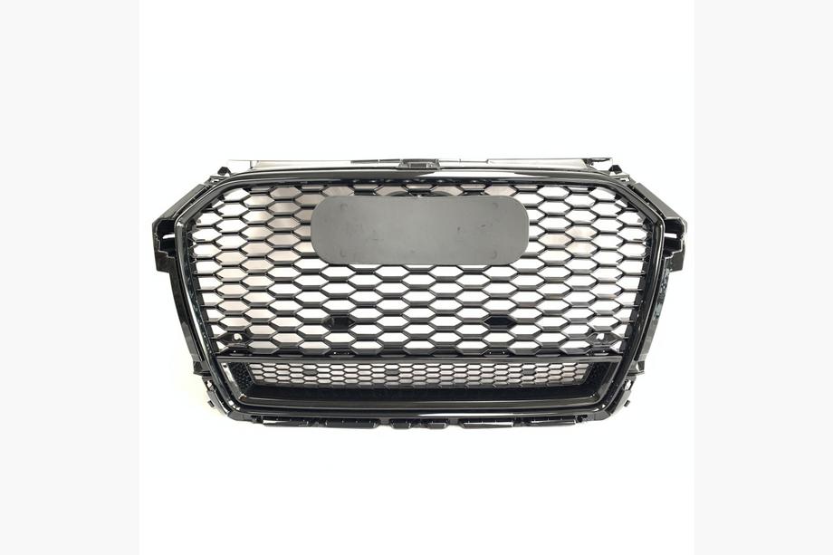 Audi A1 2010-2018 Grila Fata RS-Style (2010-2014, neagra cu crom) Image