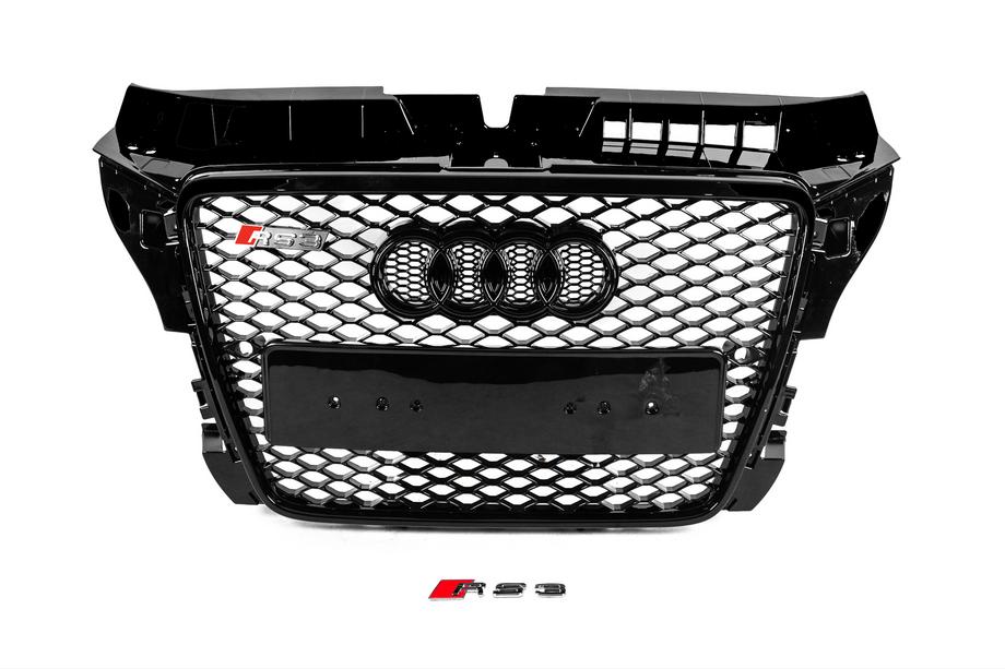 Audi A3 2003-2012 Grila Fata RS-Style (2008-2012, neagra cu crom) Image