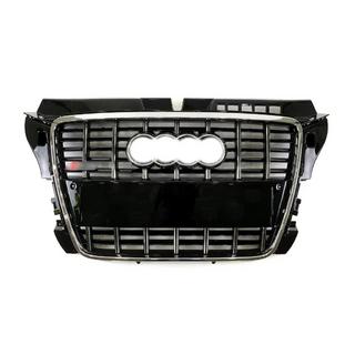 Grila Fata S-Style (2008-2012, Negru cu Crom) Audi A3 2003-2012 foto 1