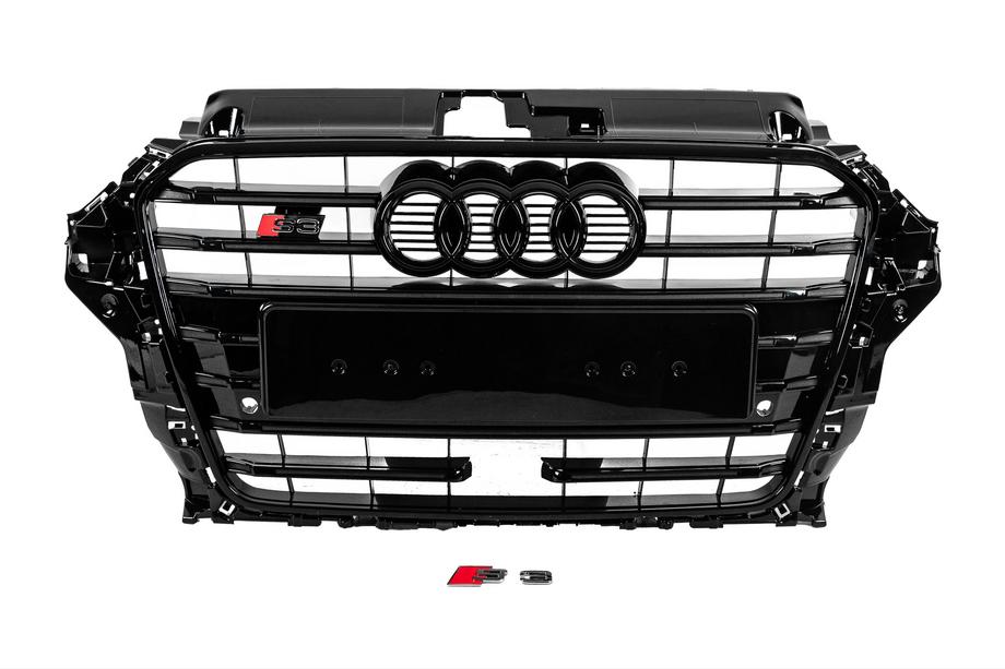 Audi A3 2012-2020 Grila Fata S-Style (2012-2016, neagra) Image